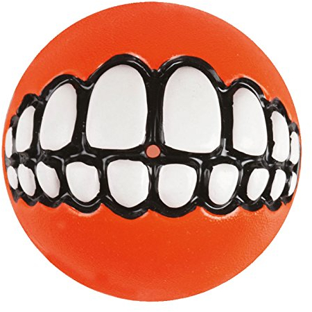 Rogz Dogz Grinz Spielball Snackball schwimmfähig blau | L