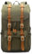 EverVanz Canvas Leder Rucksack Reise Wandern Outdoorrucksack Daypacks für 15 Zoll Laptop großer Rucksack für Schule