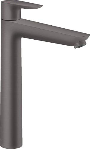 hansgrohe Wasserhahn Talis E (wassersparende Armatur mit hohem Auslauf 240mm, Zugstangen- Ablauf), Brushed Black Chrome