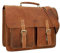 Gusti Gepäckträgertasche Leder - Tony M. Umhängetasche Aktentasche Bürotasche Lehrertasche Fahrradtasche Ledertasche Vintage Braun Leder