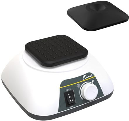 LABFISH Mezclador Vortex Multifuncional 2 Modos Táctil y Continuo Velocidad Ajustable 0-3000 RPM Agitador Esmalte Mezclador para Tubos de Laboratorio,Pinturas Acrílicas