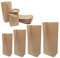 verpacking - SET - 4 verschiedene Größen | Kreuzbodenbeutel lebensmittelunbedenklich | 4x 50 Stück | Papiertüten Braun Beutel Kraftpapier Tüte Bodenbeutel
