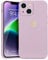 Wirvyuer Compatible with iPhone 14 Plus Phone Case Cute Gold Heart Pattern Protective Shockproof Soft Liquid Silicone Case for Women Girls Slim TPU Bumper Purple Cover
