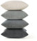 MIULEE Samt Kissenbezug 40x40 cm Kissenhülle Grau Serie 4er Set Sofakissen Samtkissen Dekorative Dekokissen Couchkissen Zierkissen Deko Farbverlauf Bezug Sofakissenbezug für Wohnzimmer Kinder Büro