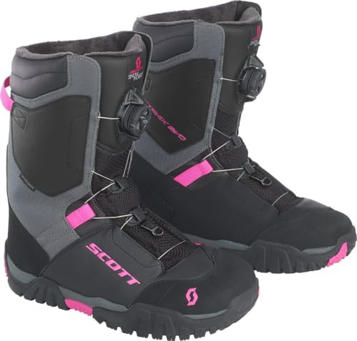 Scott X-Trax Evo SMB snöskoterstövlar för dam (svart/rosa, 38)