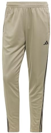 adidas Herren Train Essentials 3-Stripes Training Pants, Silver Pebble/Black, L