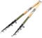 KURTIK Angelrute,Teleskop Angelrute 2.1m 2.4m 2.7m 3.0m 3.6m Teleskop Angelrute Carbon-Holzgriff Spinnrute Extra Heavy Karpfenangeln Pole Sea Tackle (Size : 3.6M)
