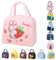 WYSUMMER Sac à déjeuner, sac fourre-tout isotherme pour femme, sac isotherme en carton, sac isotherme résistant à l'eau pour enfants et étudiants, voyage, pique-nique, école (Rose doux)