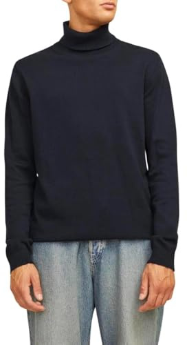 JACK & JONES Jjebasic Knit Roll Neck Noos Jersey de Punto, Azul Marino, XS para Hombre
