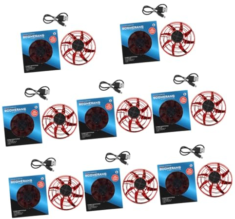 BESTonZON 8 STK Fingerspitze Fliegende Untertasse Spielzeug Fliegende Drohne Fliegender Ball Handbetrieben Beleuchtung Fliegender Kreisel Mini-drohne Rot Plastik Flugzeug Kind Handbuch