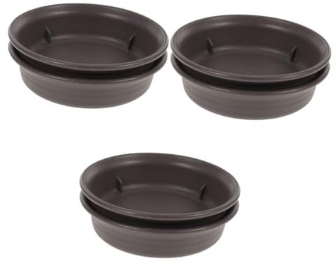 POPETPOP 6 Pièces Plateau de Pot de Fleur Jardiniere jardinière bacs en Plastique pour Plantes Pot de Plante d'intérieur Pots de Fleurs Soucoupe en Plastique pour Plantes bac à Plantes Rond