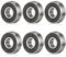 cobee 608RS Kugellager, 6 Stück 8mm x 22mm x 7mm Metall Double Shielded Miniatur Rillenkugellager Skateboard Kugellager Inlineskates Zubehör Geeignet für ABEC-Lager für Skateboard Roller Inline Skates