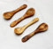 4er Set DAGDEG Mini-Gewürzlöffel aus Olivenholz – Natur-Holzlöffel 9 cm für Kaffee, Salz, Dips & kleine Portionen