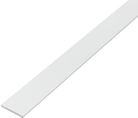 Alberts 479190 eco Asta piatta, PVC-U bianco, 1000 x 25 mm