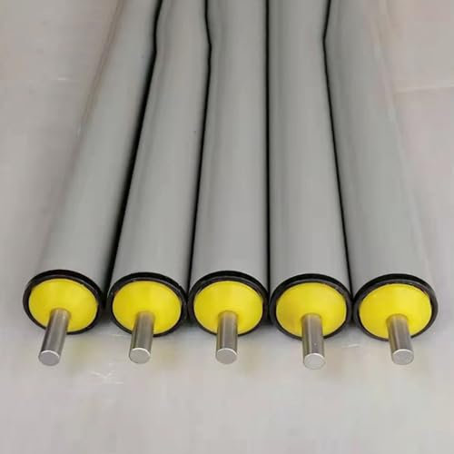5 Set Unpowered Steel Rollers for Conveyor Systems, Grey Conveyor Belt Guide Rollers for In-feed and Out-feed Table Saw,boat Trailer Conveyor Roller(Dia 50MM/2'',17.7in/450MM)