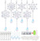 WEDNOK 6 Set Schneeflocke Diamond Painting Sonnenanfänger Schneeflocke Bastelset Kristall Anhänger Weihnachtsdeko Suncatcher zum Basteln für Kinder Winter Weihnachten Weihnachtsbaum Fenster