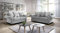 Easy4You Nicola Chesterfield Style Silber 3-Sitzer-Sofa + 2-Sitzer-Sofa Sofas für Wohnzimmer Sofagarnituren Chesterfield 3- und 2-Sitzer Set Sofas & Couches