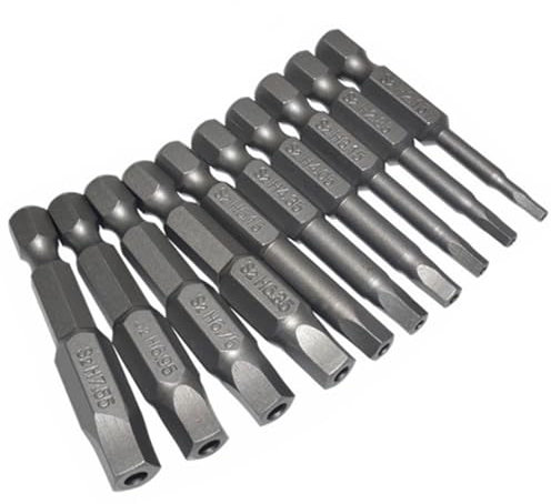 10 Pcs Security Bit Set, Magnetic Pentagon Head Screwdriver Bits Set, Pentagon Head Screwdriver Bits, Hex Shank Security Tamper Proof Pentagonal Screwdriver Bit Set Length 50 mm