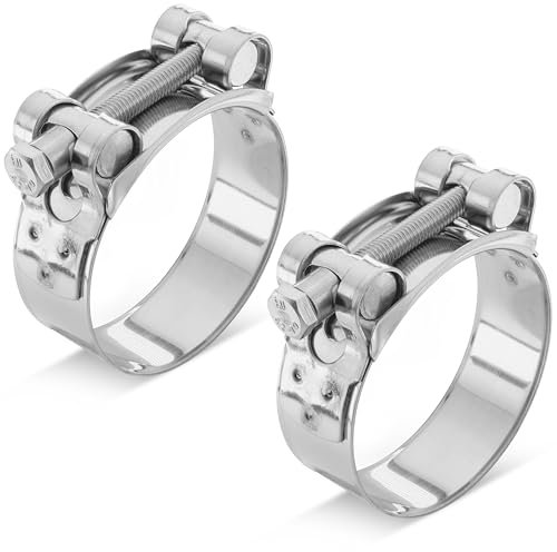 Poppstar 2 pezzi Fascette a bullone in acciaio inossidabile, campo di serraggio 56-59mm, larghezza banda 22mm, W4