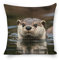FZQVSGW Dekorativer Kissenbezug für Sofa, Schlafzimmer, quadratisch, doppelseitig, Leinen, moderne Heimdekoration, kein Kisseneinsatz, 45,7 x 45,7 cm