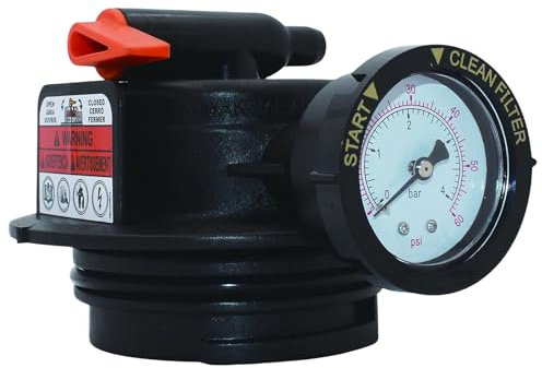 DEX2420MAR2 - Conjunto manual de alivio de aire con textura de manómetro de alta eficiencia para piscina