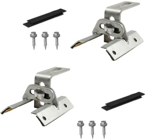 NbgrvB Verstellbare Klemme für Trapezblech Dachhalterungen Edelstahl Vario Halter mit Winkelgewinde für A2 Profile 2 Sets
