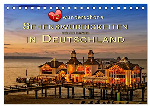 12 wunderschöne Sehenswürdigkeiten in Deutschland (Tischkalender 2026 DIN A5 quer), CALVENDO Monatskalender: Jeden Monat eine beeindruckende Sehenswürdigkeit in Deutschland entdecken. (CALVENDO Orte)