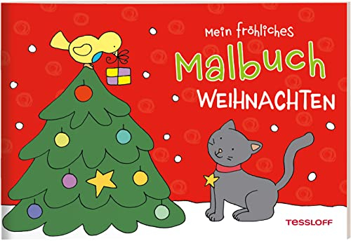 Mein fröhliches Malbuch. Weihnachten / Malheft mit weihnachtlichen Motiven / Christkind, Weihnachtsmann, Schneemann uvm. / Mitbringsel für Kinder ab 3 ... Malspaß ab 3 Jahren (Malbücher und -blöcke)
