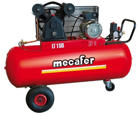 Mecafer 425192 - Compressore da 150 litri, 3 hp, in ghisa a V
