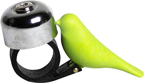 Qualy Fahrradklingel in Form eines Spatzes, Grün