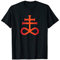 Gothic Satanischer Luzifer Schwefel Verkehrt Leviathan Kreuz T-Shirt