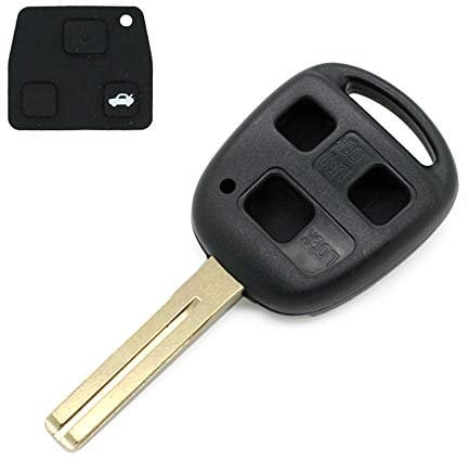 BROVACS Replacement Key Shell Compatible with TOYOTA LEXUS 3 Button Keyless Entry Remote Key Case Fob Length 39mm Uncut Blade TOY48 PG414LBS