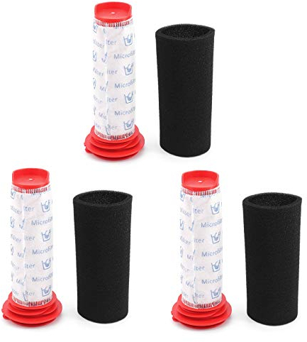 DingGreat Kit de Filtre en Mousse et Filtre Microsan pour les Aspirateurs sans Fil Bosch Athlet et Zoo’o ProAnimal (3 de Chaque) (Alternative à 00754175, 00754176)