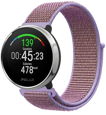 Strap-it Nylonarmband - kompatibel mit - Polar Ignite 1 - Armband - Lila - fur Polar Ignite 2 - Polar Ignite 3 - Polar Unite - Polar Pacer