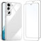 NEW'C Coque pour Samsung Galaxy S22 5G Haute Transparente Silicone en Gel TPU Souple et 2 × Verre trempé Film Protection écran pour Samsung Galaxy S22 5G