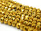 120 cuentas de cristal checas de Bohemia de 4 mm, perlas checas de cristal con circonita tallada, 1 hebra (oro metálico)