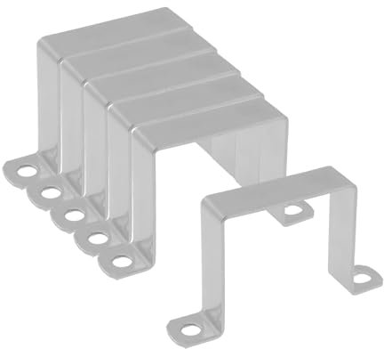 Square Oblong Pipe Clamp,6PCS U-Shaped Pipe Clamp,SAFYY U Shaped Connector Pipe Support Bar Security Holder Bracket,SUS304 Square Tube Buckle Clamps (70 * 70mm/2.76 * 2.76'')