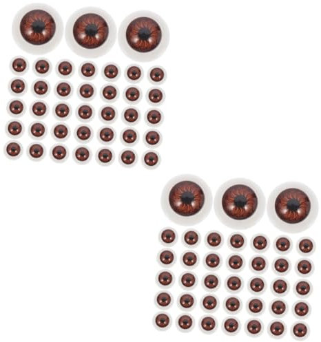 COHEALI 100 Stk Augenklappen Handwerkliche Augen Wackelaugen Zum Basteln Ausgestopftes Tierauge Hohler Augapfel Augen Für Häkeltiere Plüschtier Plastik Untere Halterung Teufels Auge
