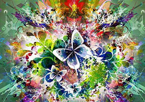 Grafika - Frühlingsblumen und Schmetterlinge, 1500 Teile Puzzle - Farbige zeitgenössische Darstellung - Puzzle für Erwachsene