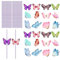 Paille en Papier, 24 PCS 3D Pailles colorées Pailles à rayures colorées Pailles en papier libellules Fête d'anniversaire Pailles en papier colorées pour Fêtes de Carnaval