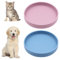 FINEASY 2Pcs Silicone Shallow Cat Bowl, Whisker Friendly Feeding Dish for Dry and Wet Food, Water Bowl for Cats and Dogs