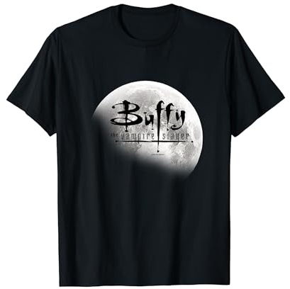 Buffy The Vampire Slayer Distressed Full Moon Title Logo T-Shirt