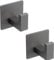 YUET Towel Hooks for Clothes Closet Sponges Robe Hook Self Adhesive (No Drilling), Coat Hook for Bathroom Kitchen Hotel Garage 304 Stainless Steel Door Hanger Wall Mounted 2 Pack (Grey)