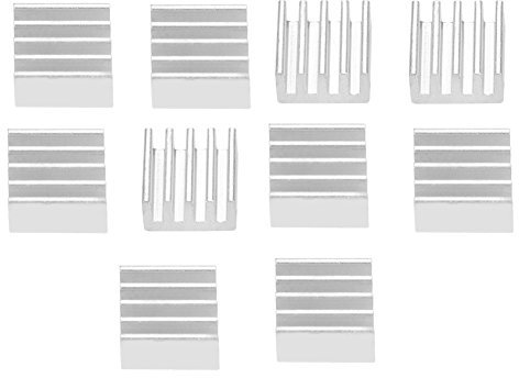 Aletta di Raffreddamento in Alluminio F Vrm Dissipatore di Calore 5 * 3 * 2 10 Pz Adesivo Dissipatore di Calore in Alluminio Dissipazione Rapida del Calore per Stampante 3D A4988