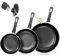Pfannenset Set, 20cm+25cm+30cm Bratpfanne Skillet 3-teiliges Set, Omelettpfanne hitzebeständig, PFAS-frei, Geeignet für alle Arten von Kochern, einschließlich Induktion (JL381)
