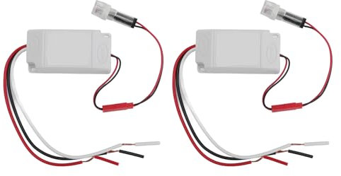 2 PCS Sensor de Fotos Interruptor de Luz IP33 Clasificación para las Luces de Césped de Yard Street con de 3 Alambres (DC 12-24V)
