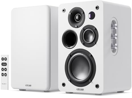 Majority Enceintes Actives Bibliothèque - 100W Enceinte HiFi Bluetooth 5.3