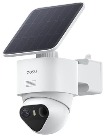 aosu T2 Ultra 4K Solar Outdoor Wireless Security Camera, 8MP 360°PTZ | TrueColor Night Vision, AI Triple Detect, Sound & Light Alarm, 2 Way Audio Works with Alexa & Google Assistan