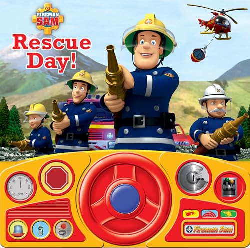 Fireman Sam Novelty Gift Book - Rescue Day! (Steering Wheel Book) - PI Kids