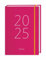 Tages-Kalenderbuch A6, pink 2025: Pinker Terminkalender mit Schulferien und Feiertagen. Buch-Kalender mit Lesebändchen und Gummiband. Taschenkalender 2025 zum Planen von Terminen (Kalenderbücher Heye)
